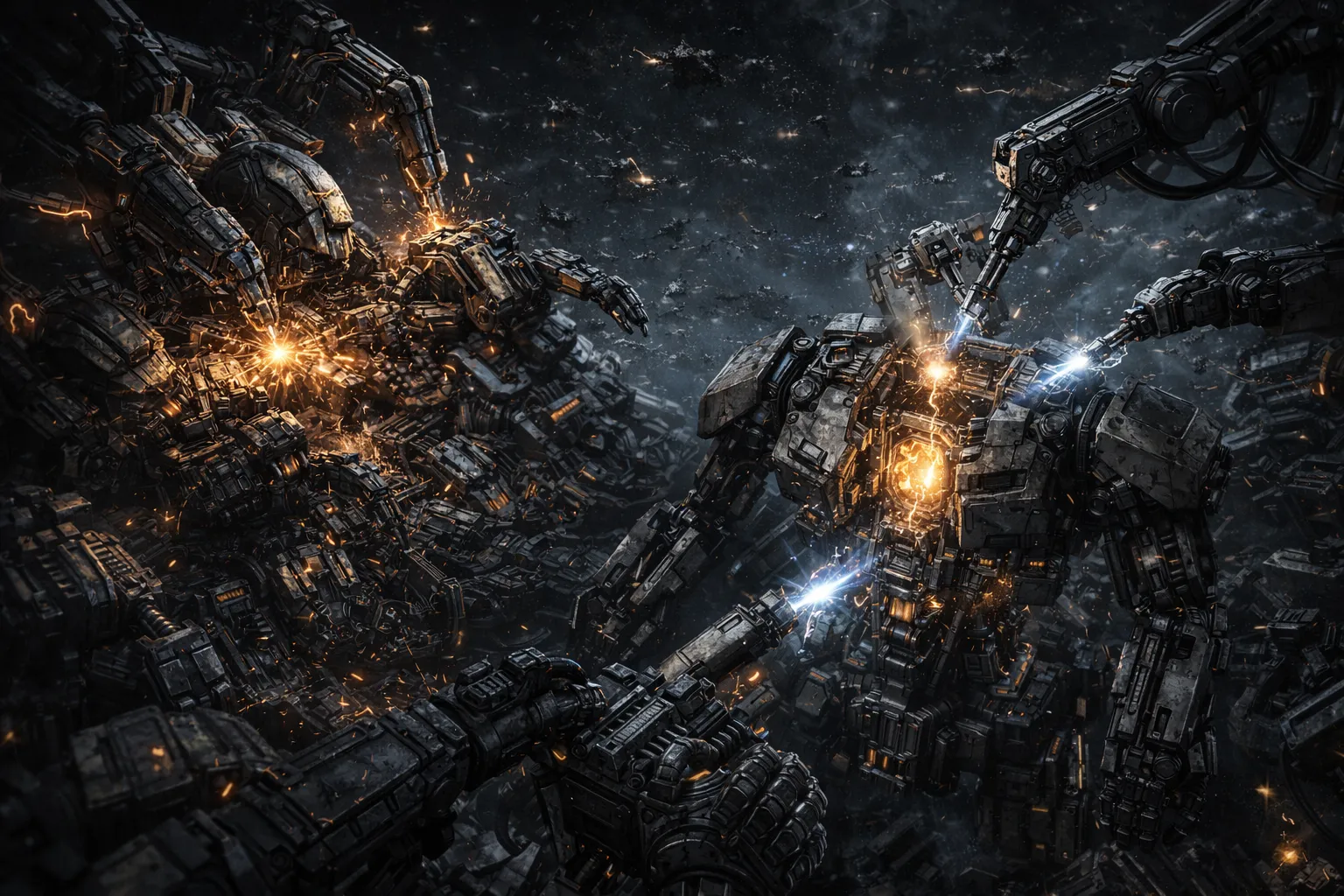 Autonomous machines disassembling and rebuilding