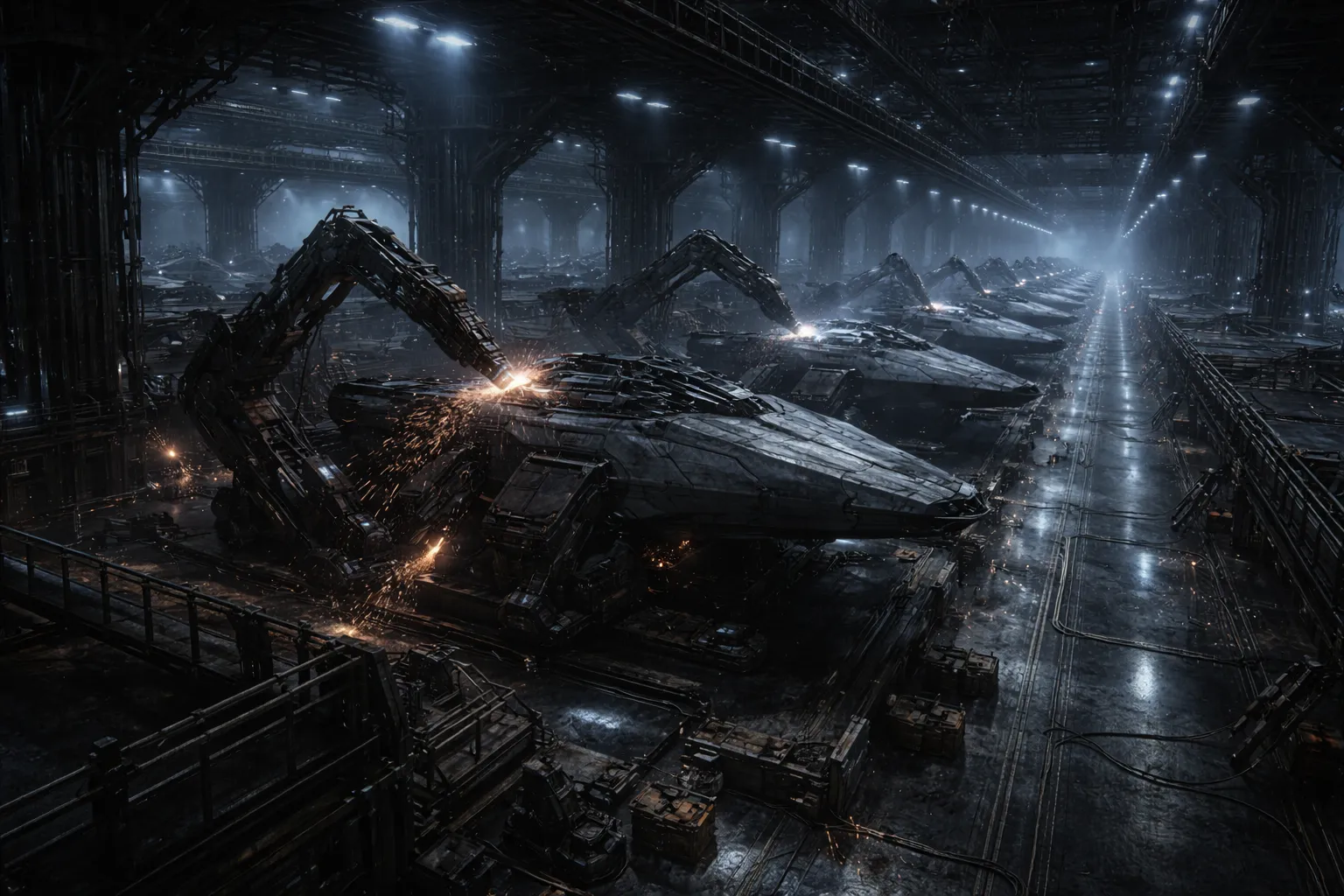 Foundry assembly line still operating with no workers
