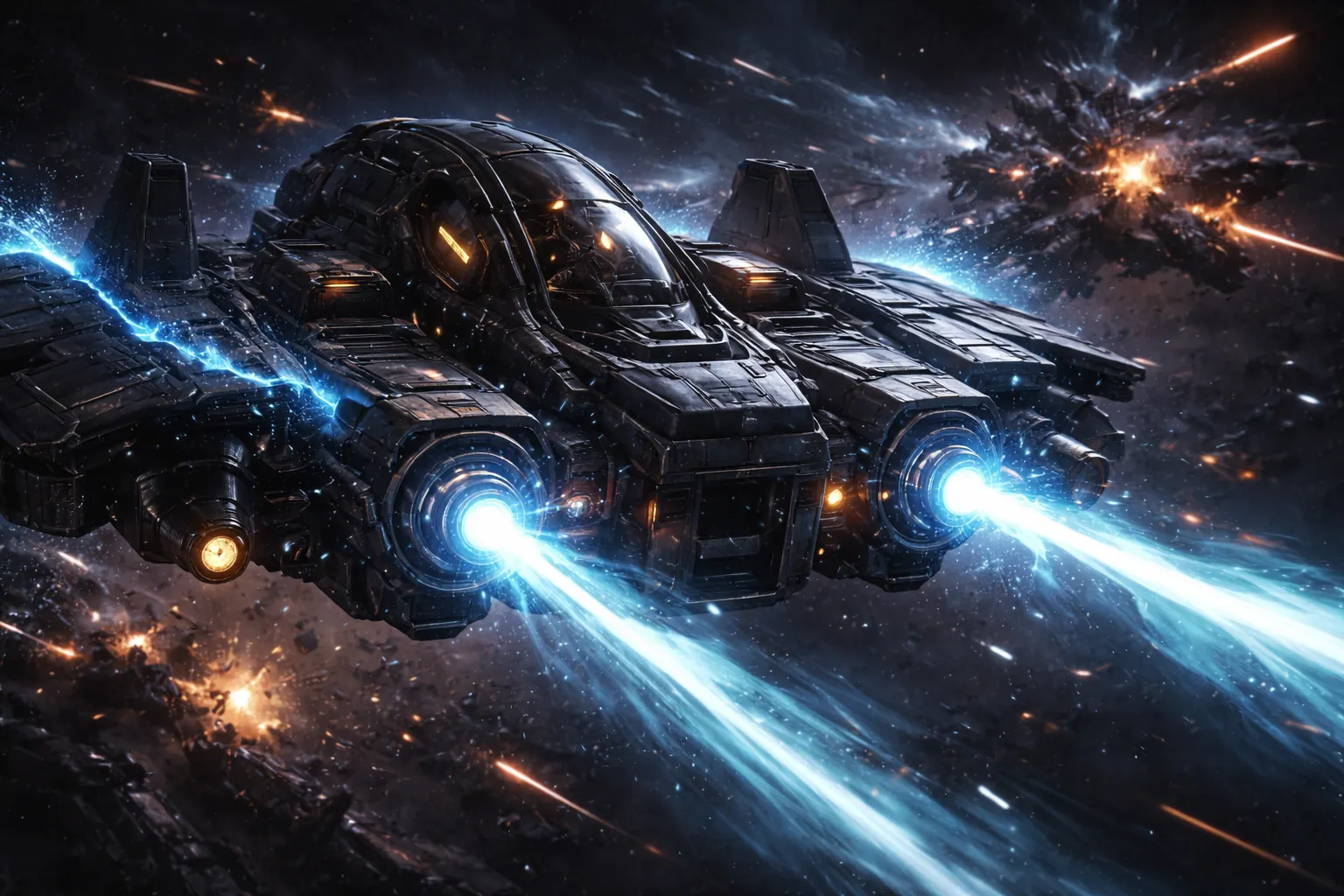 Ship firing with shields draining