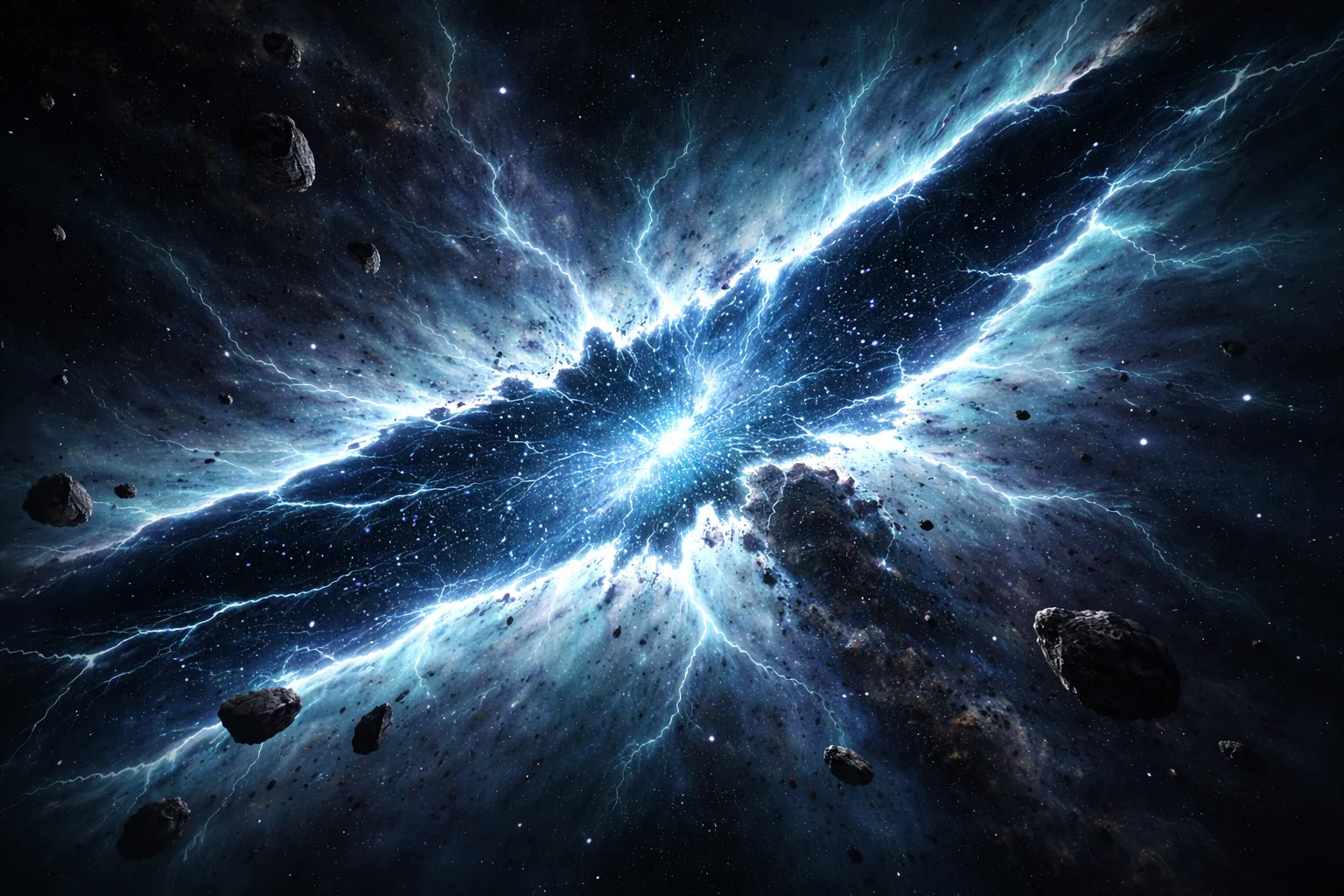 A dimensional fracture in deep space